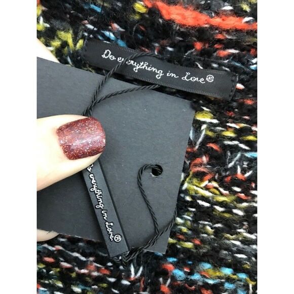 NEW Do Everything In Love Women Duster Cardigan One Size Multicolor Pockets Open - Picture 2 of 8